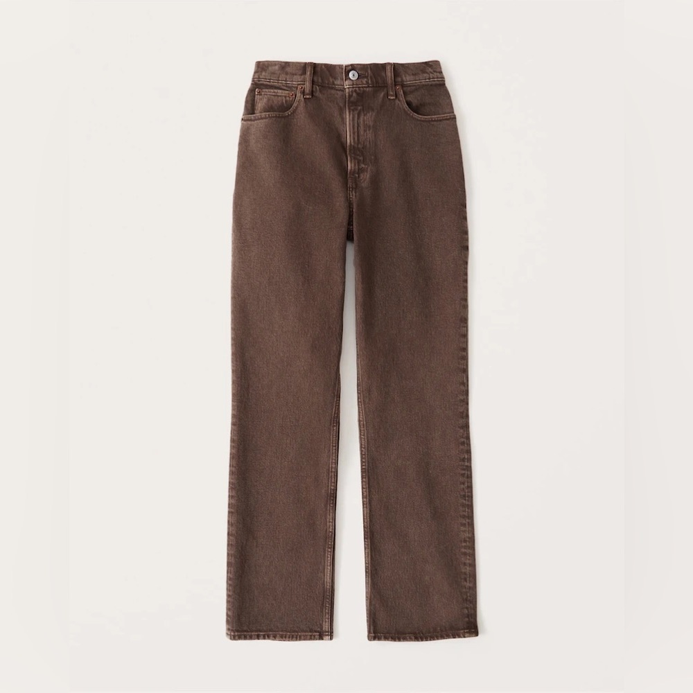 abercrombie & fitch ultra high rise 90s straight jeans